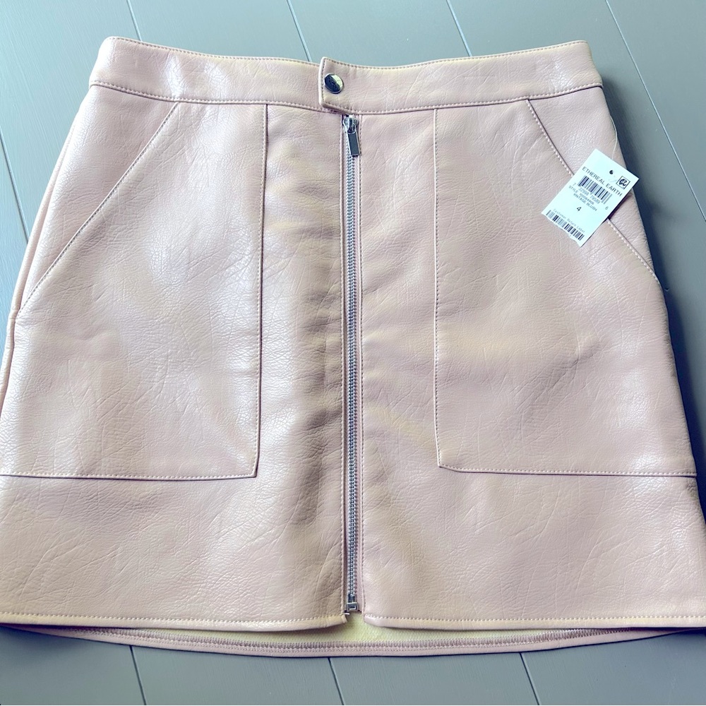 Bar III faux leather skirt